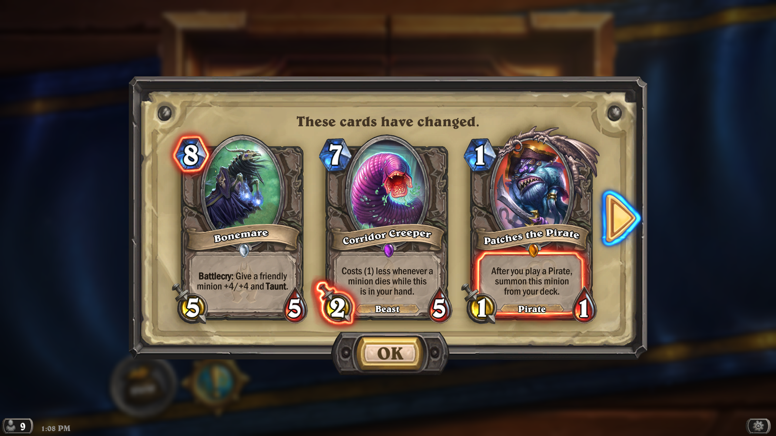 Hearthstone Patch 10.2.0 - Patches Nerf Has Arrived, Arena New Card Backs - News - HearthPwn