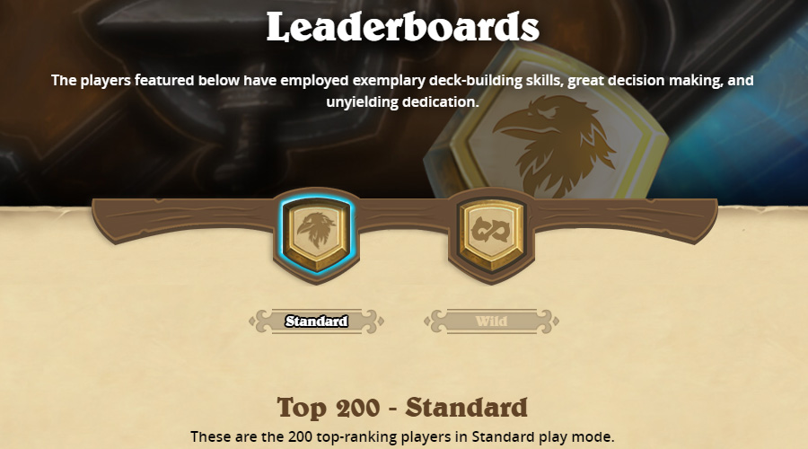 Hearthstone Ranked Ladder Leaderboard Now Live!